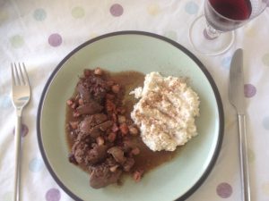 Kippenlevertjes met keto puree
