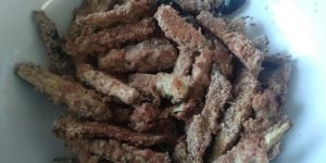 Keto patat met courgette en aubergine