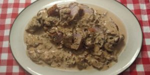 Keto varkenshaas in champignon roomsaus