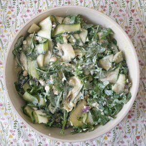Courgette-rucola-munt salade