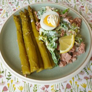 Keto Asperge met tonijn maaltijdsalade